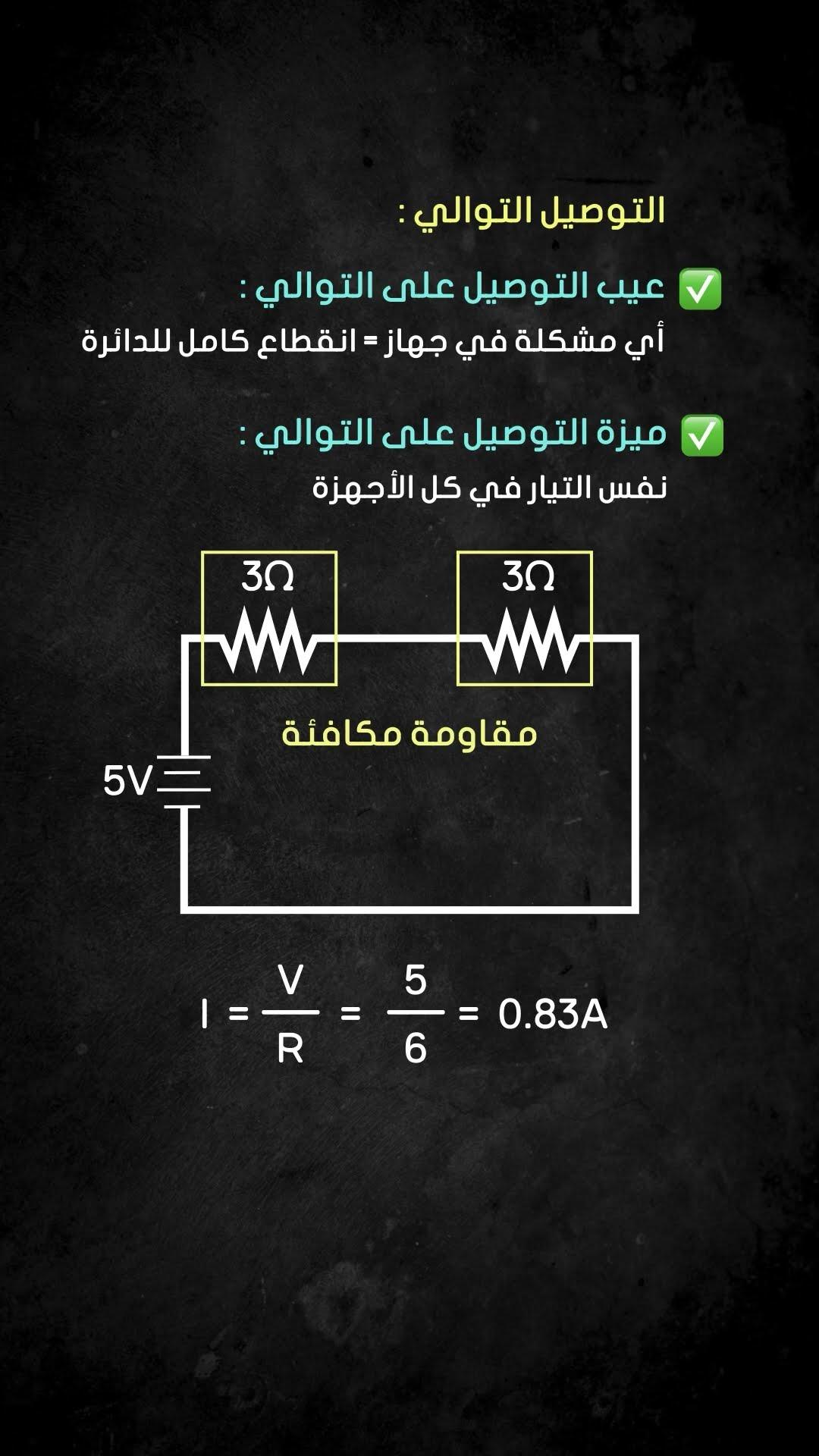التوصيل على التوالي والتوازي في الدوائر الكهربائية