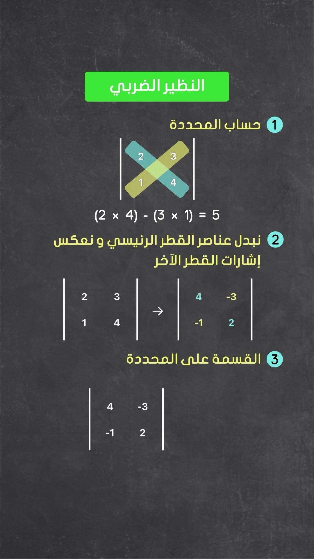 النظير الضربي للمصفوفات