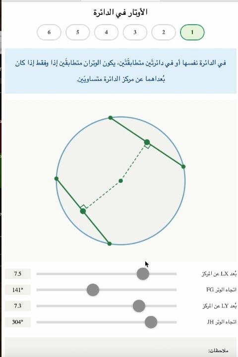 الأوتار والأقواس المتطابقة