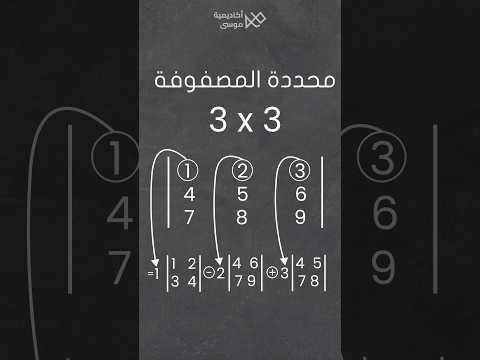 محدد مصفوفة 3x3