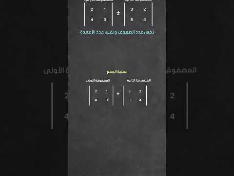 تعريف المصفوفات ورتبها